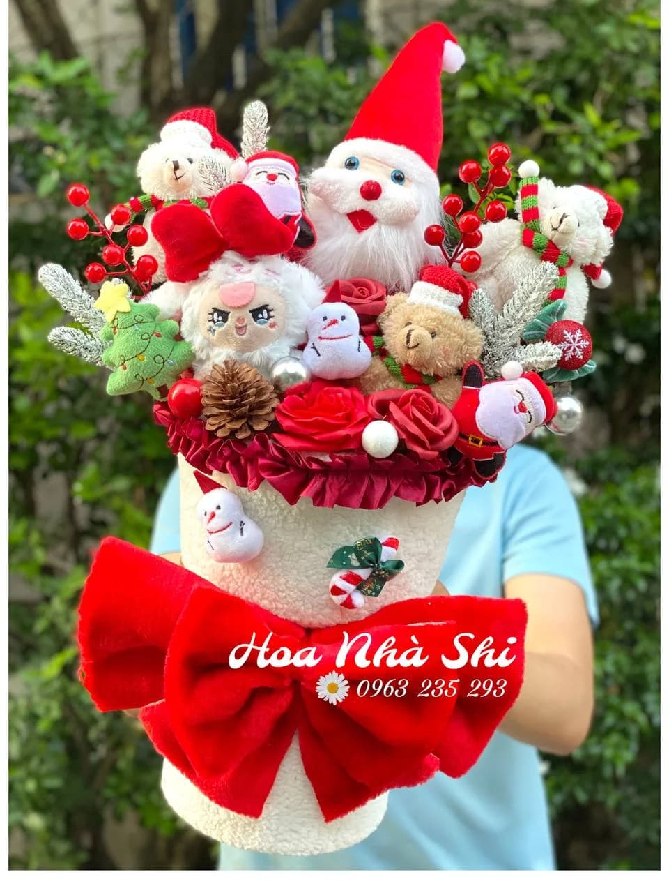 Bó Hoa Gấu Bông Noel - 016