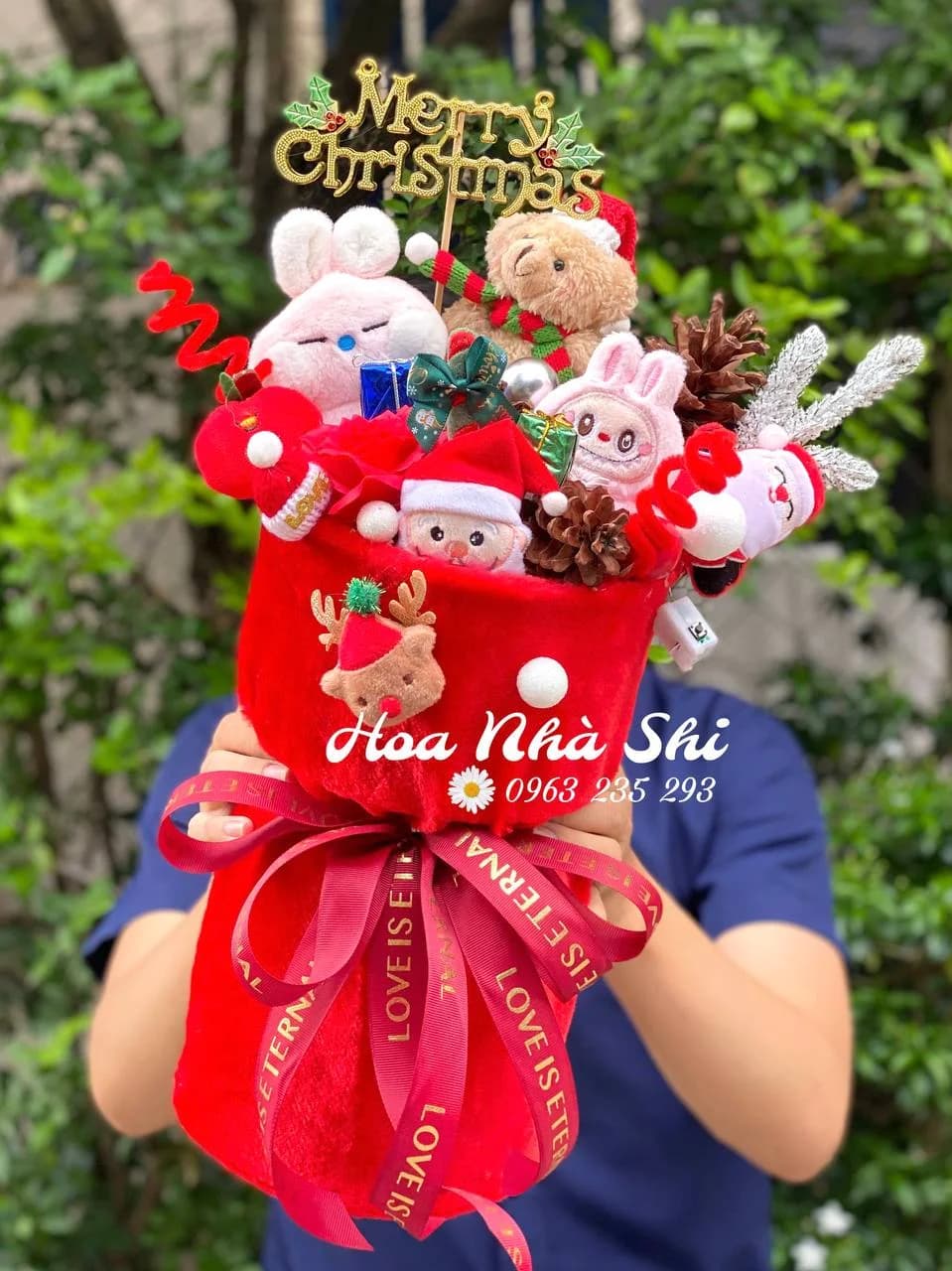 Bó Hoa Gấu Bông Noel - 018