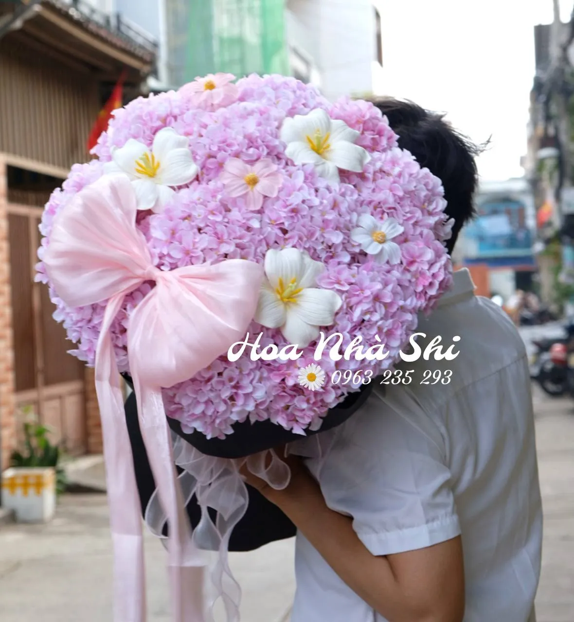 Bó Hoa Lụa Cẩm Tú Cầu - 102
