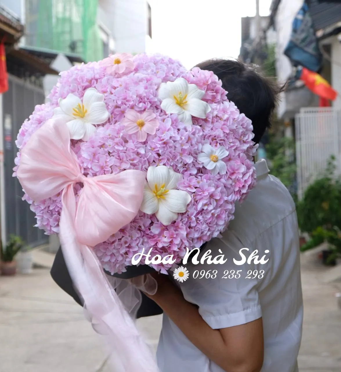 Bó Hoa Lụa Cẩm Tú Cầu - 102